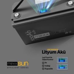 MEXXSUN Lityum Akü 25,6V 100Ah (LiFePo4) 2560Wh