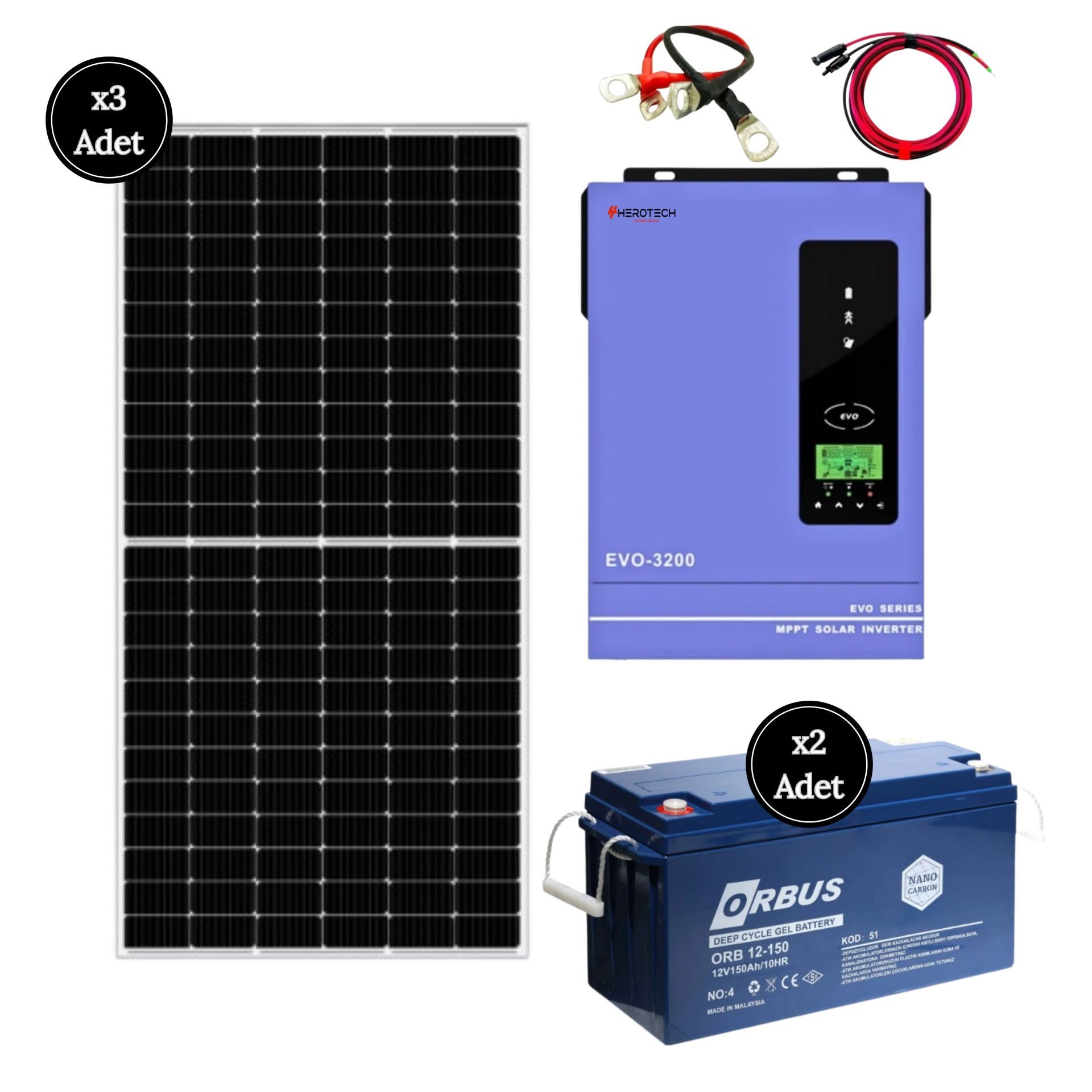 Solar Sanal Market 3 kW Büyütülebilir Eco Solar Paket