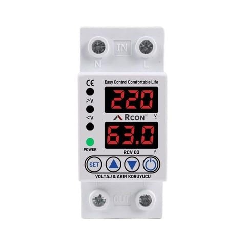 AC Devre Kesici Dijital (Amper-Voltaj Devre Kesici) 63 amp/220volt