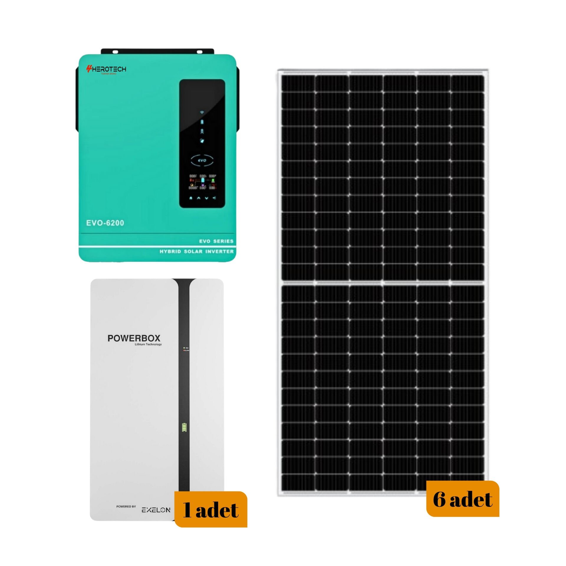 Solar Sanal Market 6.2 kW Lityum Eco Karavan ve Bağ Evi Solar Paket - 1