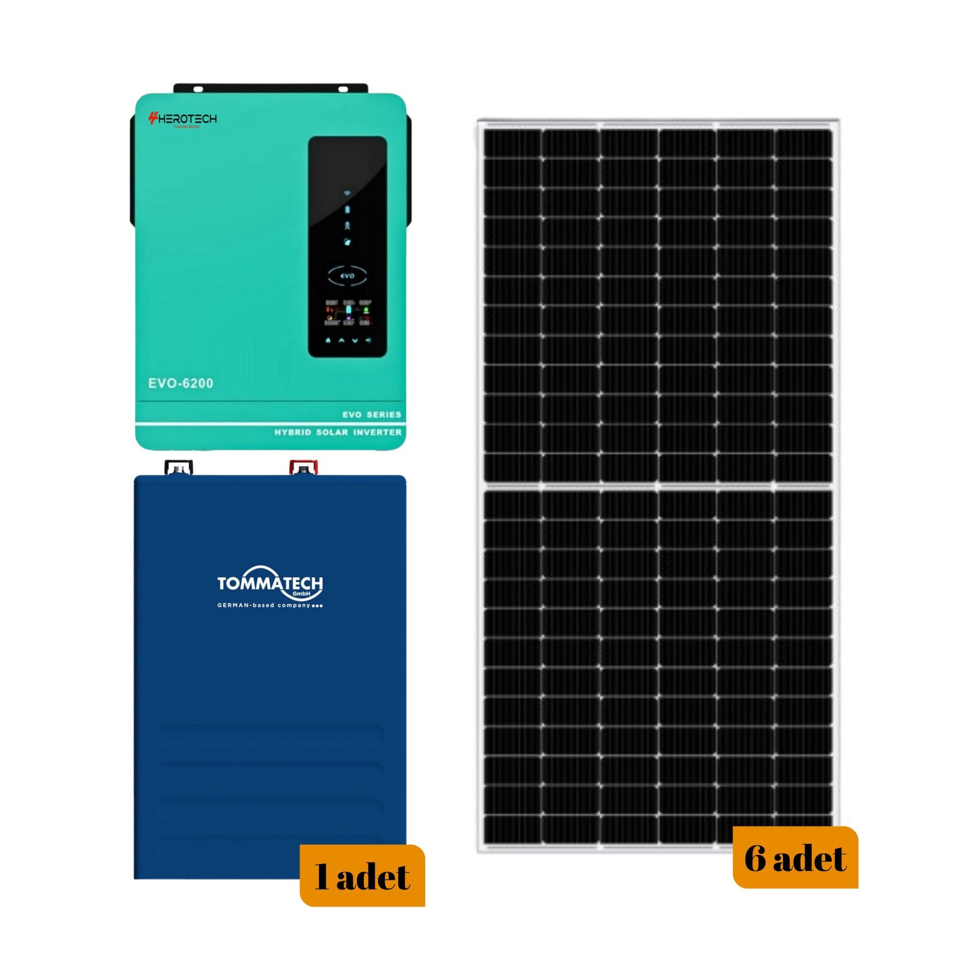 Solar Sanal Market 6.2 kW Lityum Eco Karavan ve Bağ Evi Solar Paket - 1