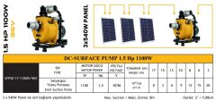 DC Yüzey Pompa Paketi 1.5Hp