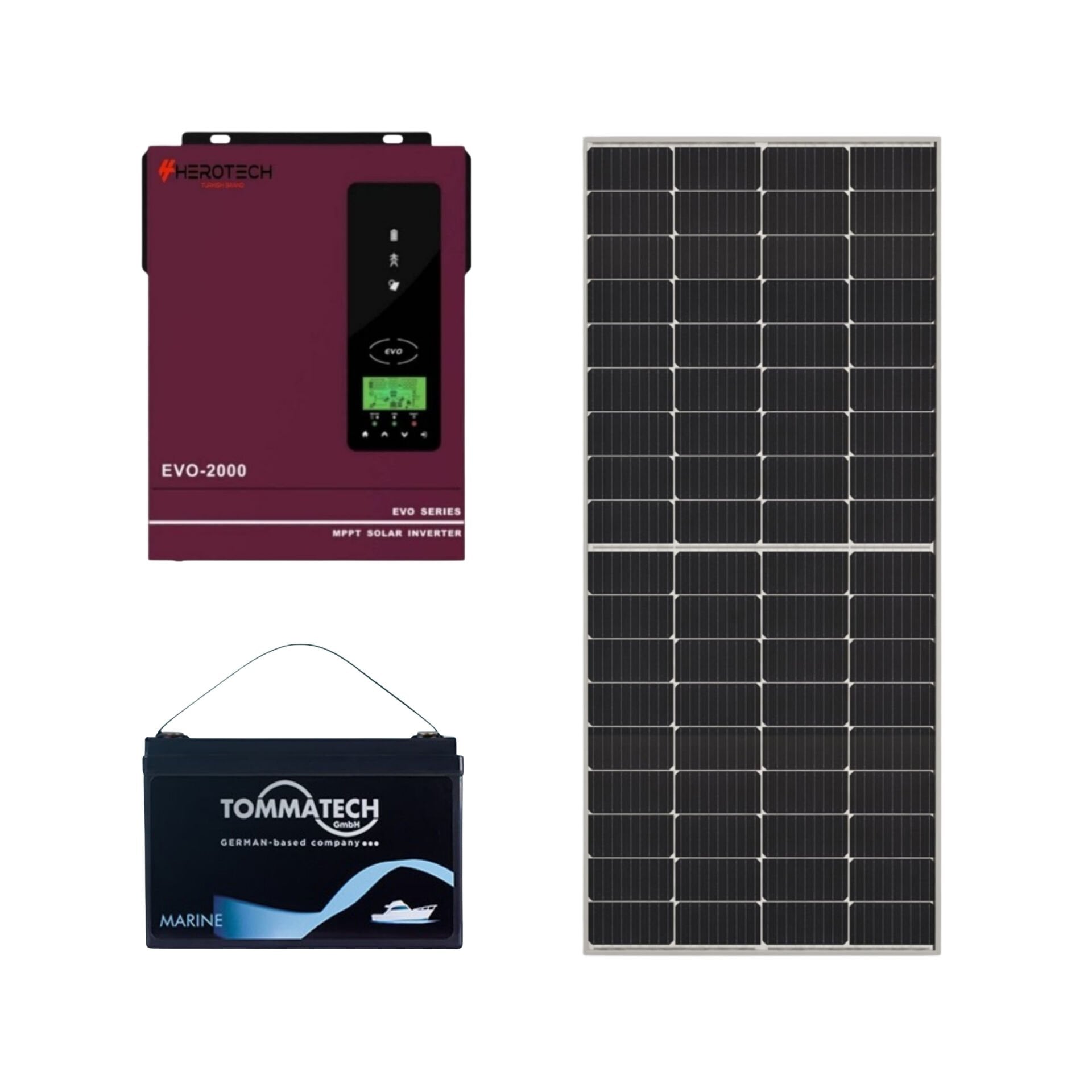 Solar Sanal Market 2 Kw Karavan Lityum Solar Paket